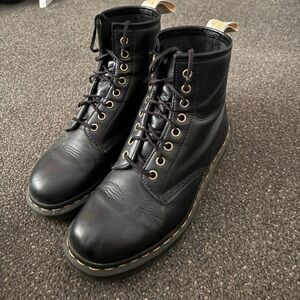 Doc Marten black lace up boots combat boots size 8